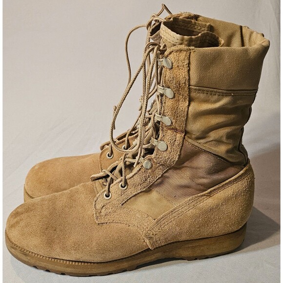 US Military Desert Combat Boots Tan Suede Canvas Vibram Sole Men’s Size 9,5W main image 7